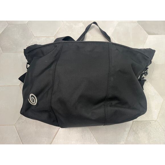 Timbuk2 Black Nylon Tote Handles /crossbody Pockets Outdoors Travel w/ Handle - Picture 2 of 8